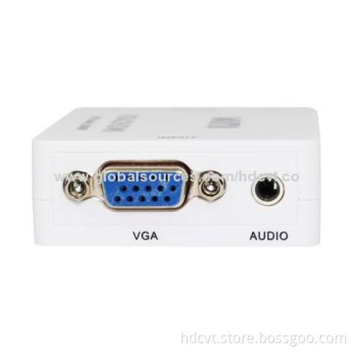 Mini VGA + Audio to HDMI 1,080P Converter, 66 x 55 x 20mm DimensionsNew